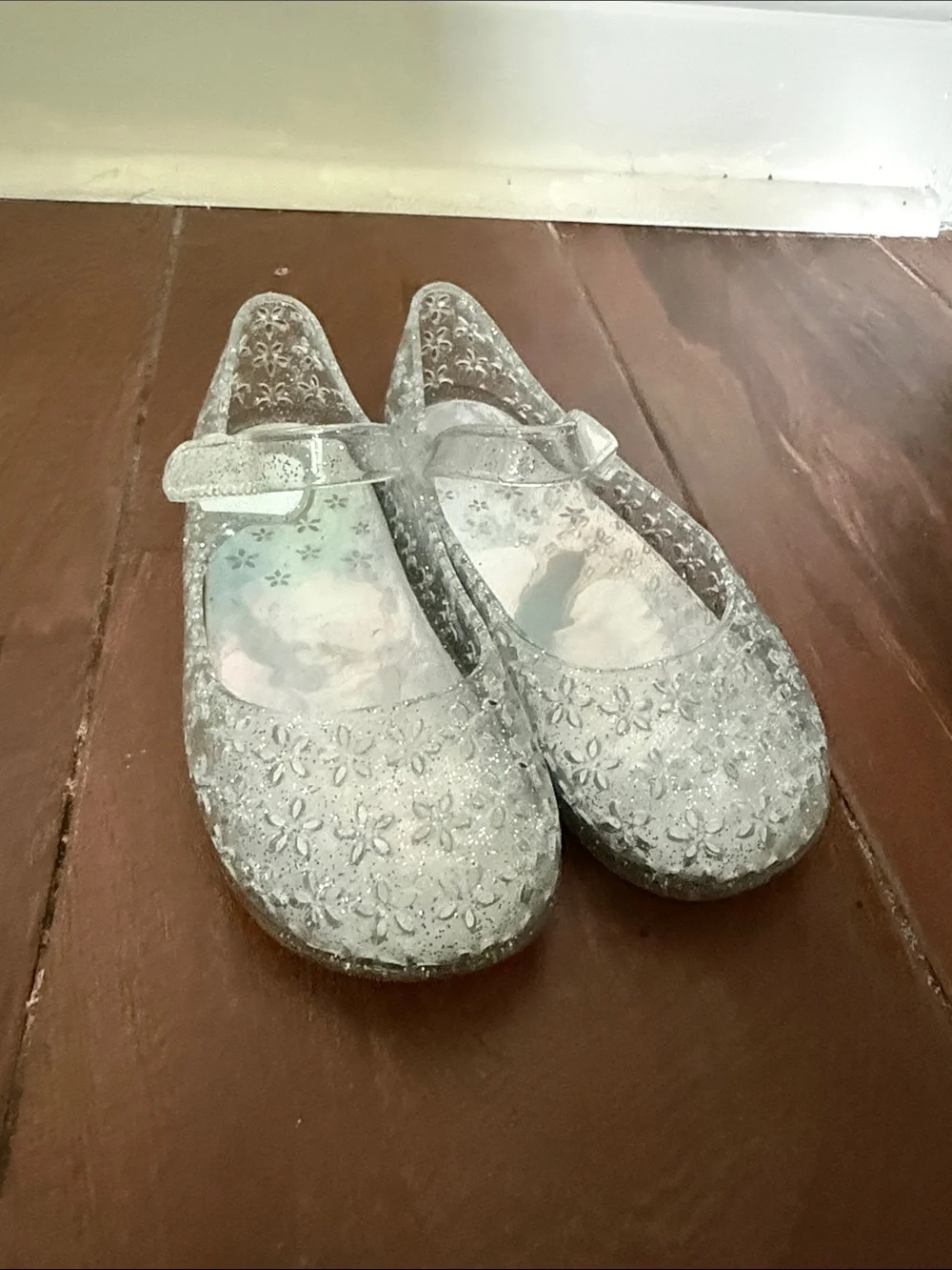 Kids Sparkle Mary Jane Shoes - clear Holographic
